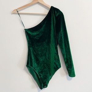 Green Velvet Body Suit
